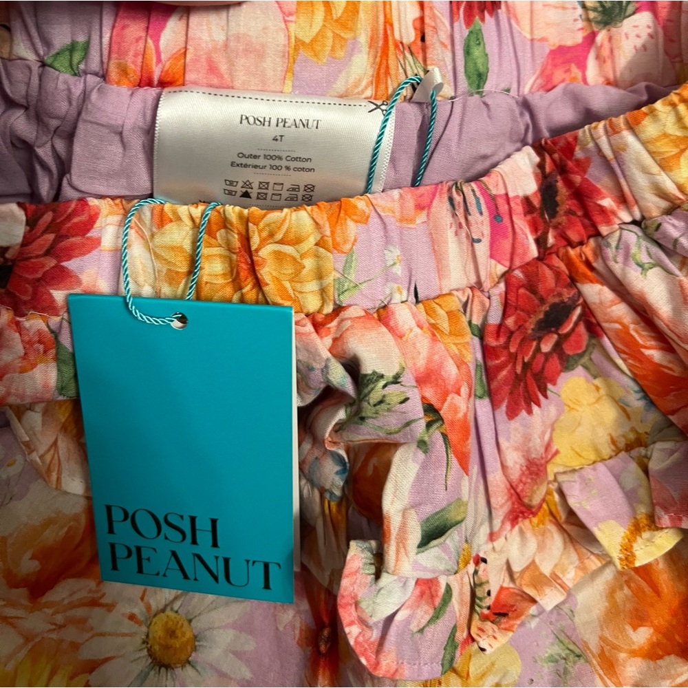 Posh Peanut 4t ruffle mini skirt NWT floral Nala - Picture 2 of 3